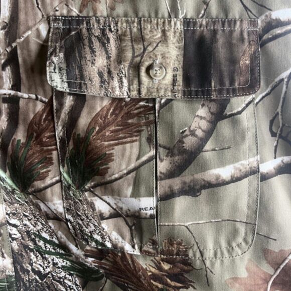 Gamehide Insect Shield Camo Hunting Shirt Large Repellent Long Sleeve Button Up - Picture 4 of 12